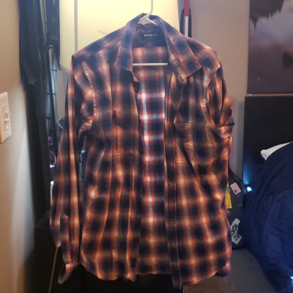 Mens Buttom up Long Sleeve Flannel
